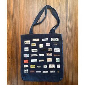 *sold* Vintage Handmade Denim Tag Patchwork Bag Tote